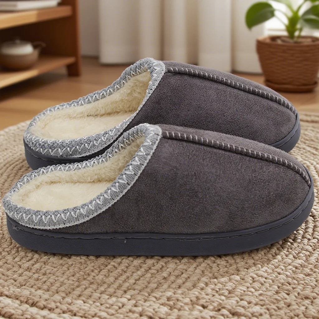 SnuggleStep Cotton Slippers for Cold Days