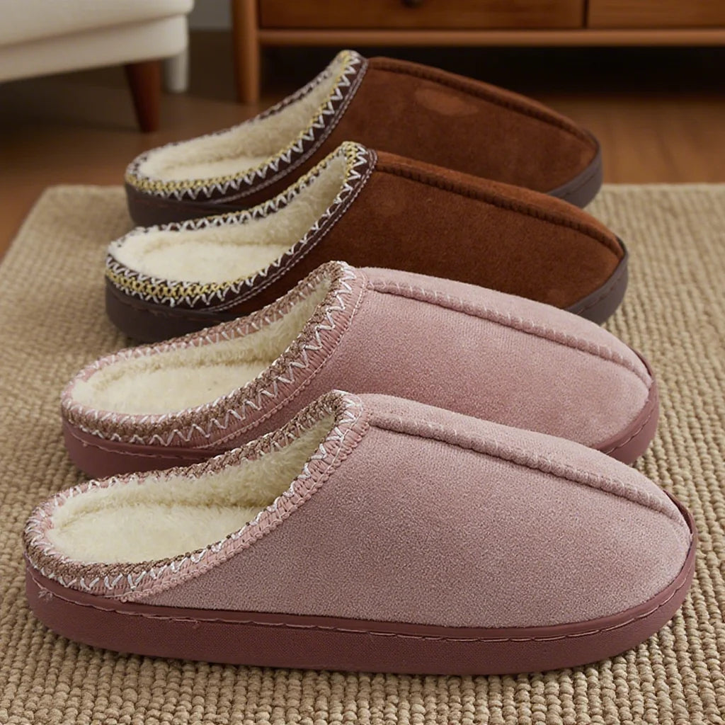 SnuggleStep Cotton Slippers for Cold Days