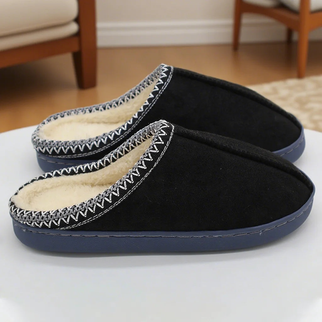 SnuggleStep Cotton Slippers for Cold Days